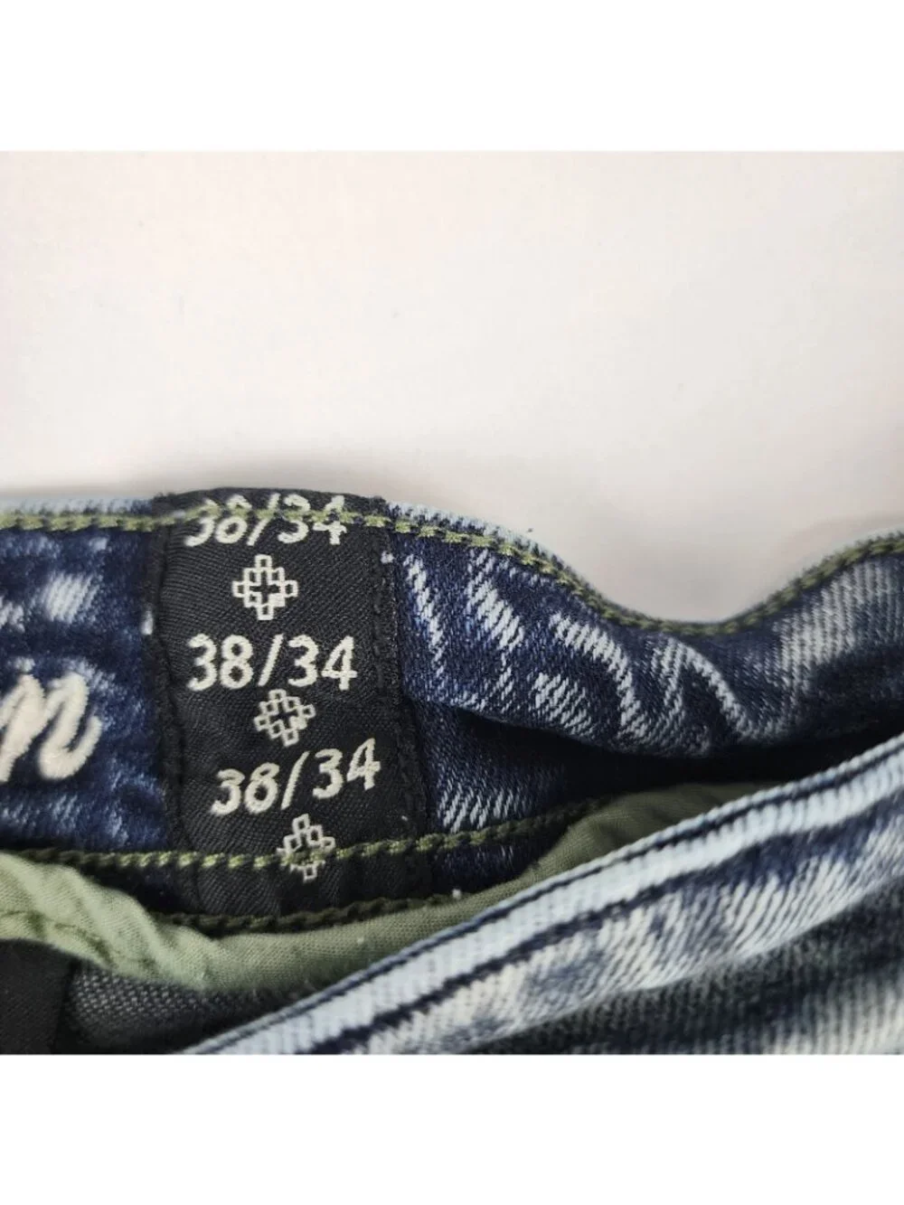 Dstrkt Jeans Mens 38x33 Blue Bleached Moto Biker Denim